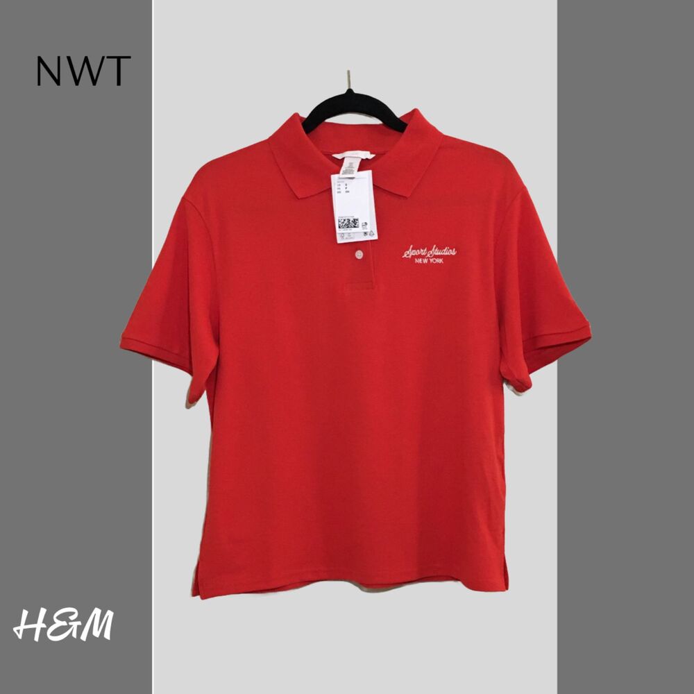 NWT H&M Red/white, Sport Studios, New York, Size S - Picture 2 of 4